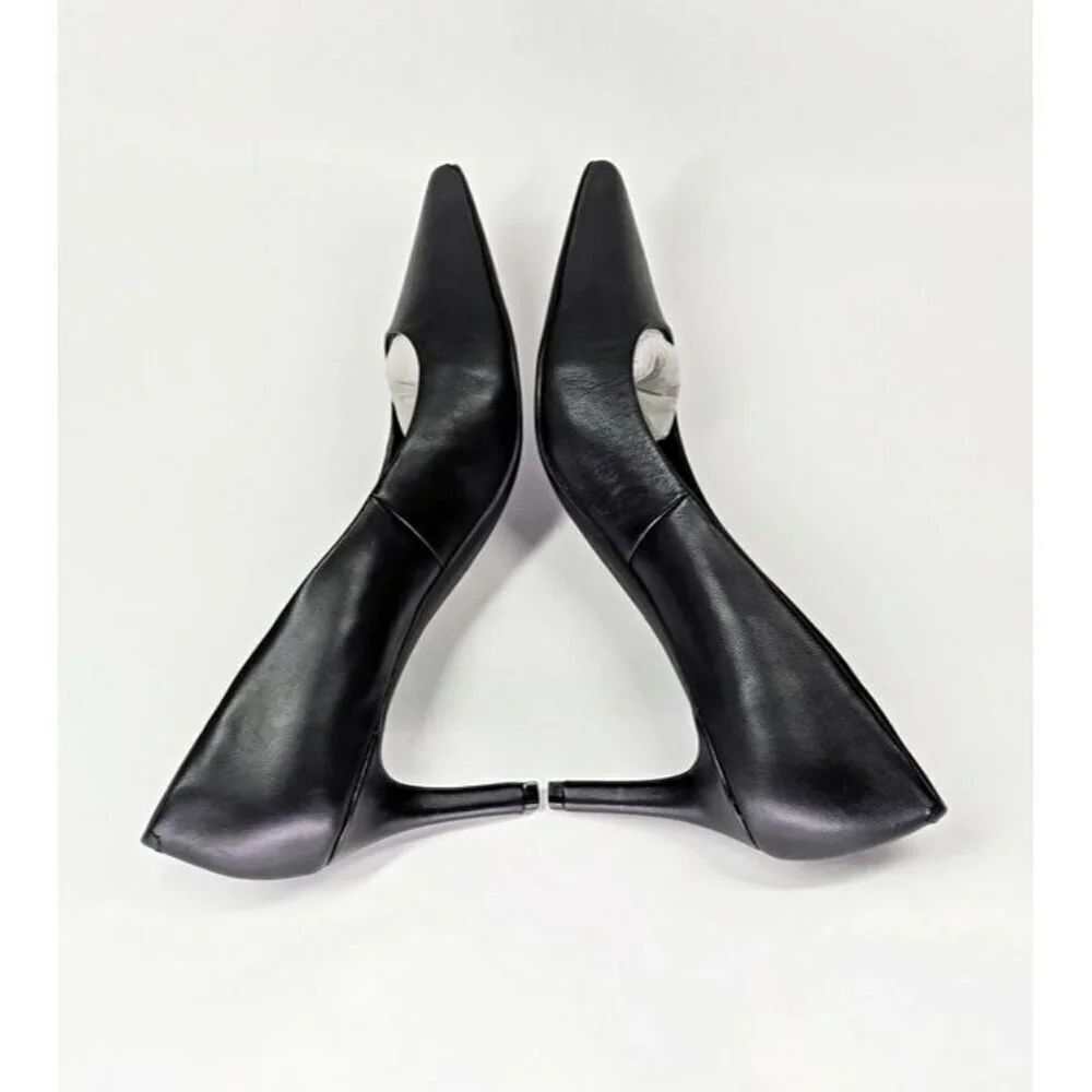 On 34th Women's Jeules Black Leather Pointed-Toe Pumps Size 11 (MSRP $80)